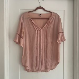 Ann Taylor Pink Polyester Top